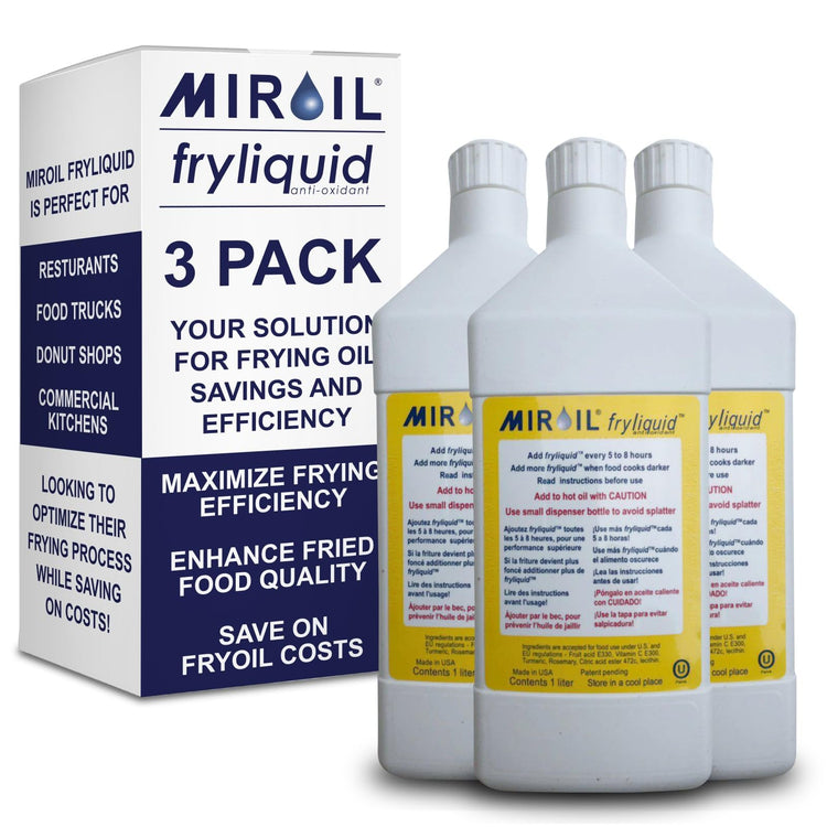 3 x 1 Liter Bottle FryLiquid by MirOil (101.44 Fl Oz)