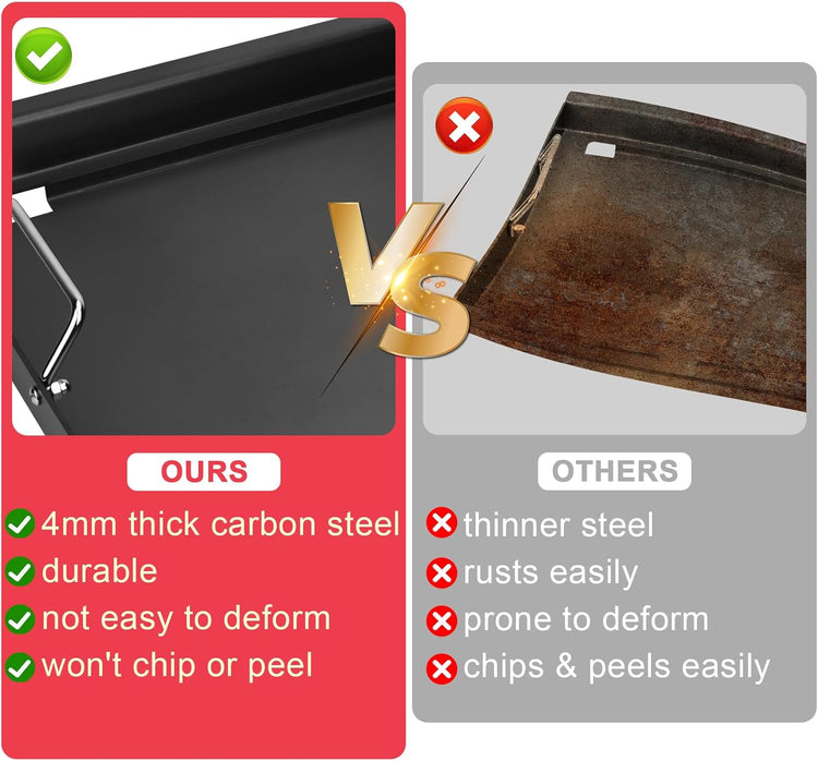 Full-Size Griddle Inserts for Charbroil Performance 2 Burner 463251414 463660421 463630422 463655621, Flat Top Griddle for Char-Broil 463343015 463622514 463631410 463251414 G460-0500-W1 G430-0016-W1 - Nestoria