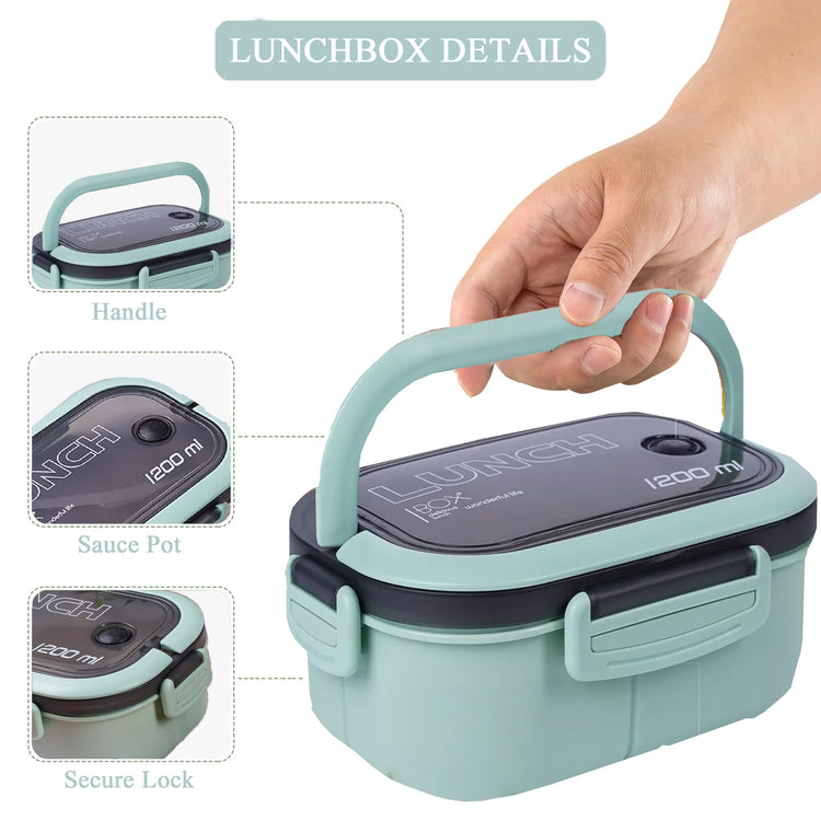 Double Layer Bento Box with Cutlery