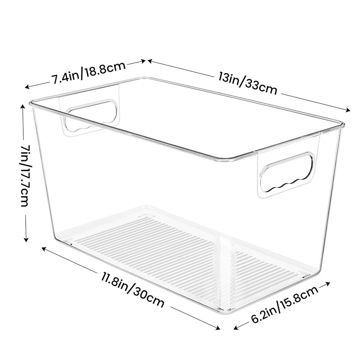 8 Pack Clear Storage Bins (8 Count)