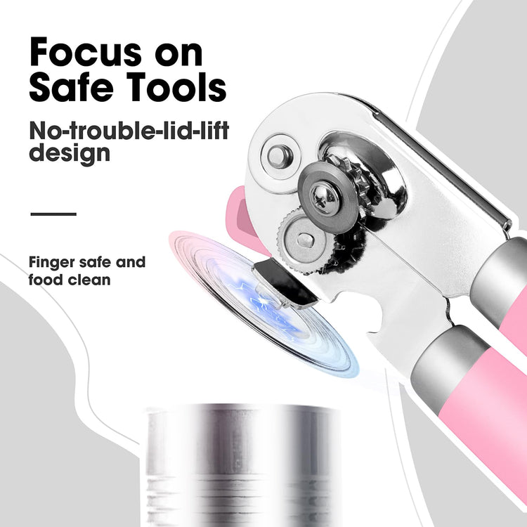 Heavy Duty Hand Can Opener Manual with Magnet Lid Remover