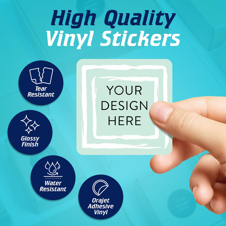 100 Custom Vinyl Stickers (100 Count)