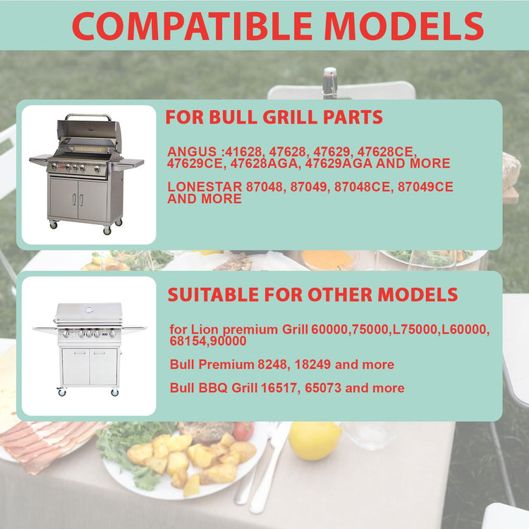 Half Size Griddle Insert for Bull Grill 4 Burner Angus 41628 47628 41629