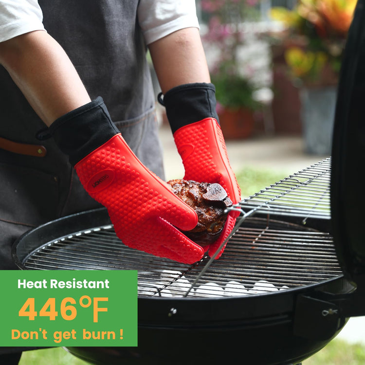 BBQ Gloves Heat Resistant Oven Mitts (2 Count)