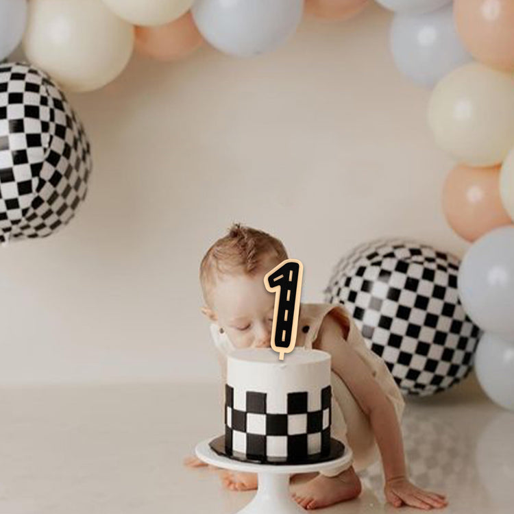 Race Car 1st Birthday Cake Topper