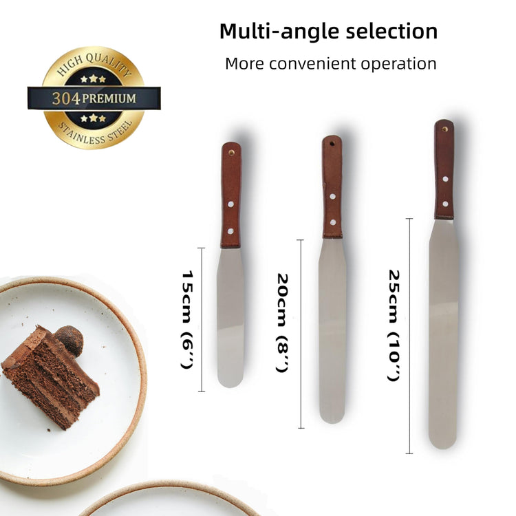 Straight Icing Spatula Stainless Steel Baking Set of 6"