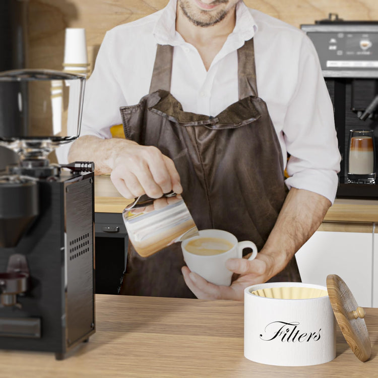 Wooden Coffee Filter Holder with Lid
