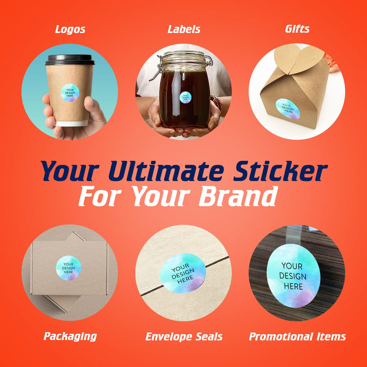 Custom Vinyl Stickers Your Image (100 Count)