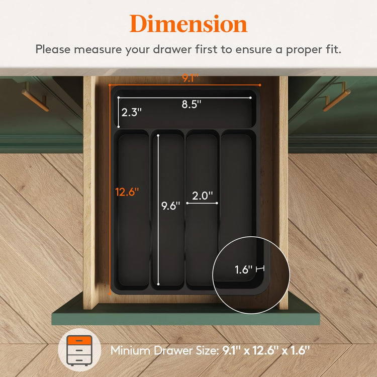 Silverware Drawer Organizer Tray