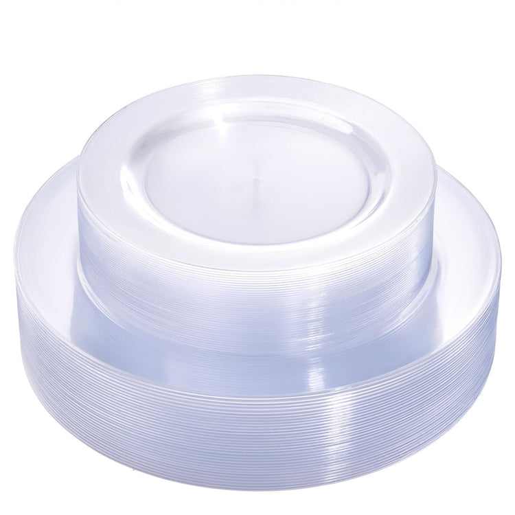 60PCS Clear Plastic Plates (60 Count)