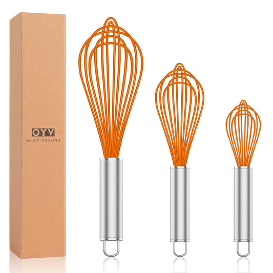 Orange Silicone Whisk Set of 3 (3 Count)