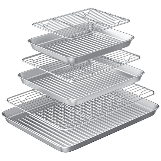 Baking Sheet with Cooling Wire Rack Set