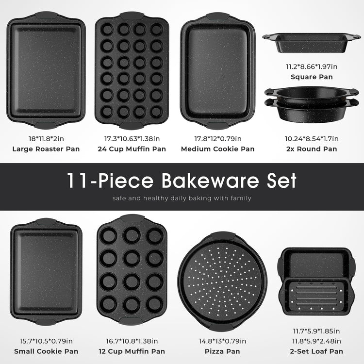 11 Piece Nonstick Baking Pans Set
