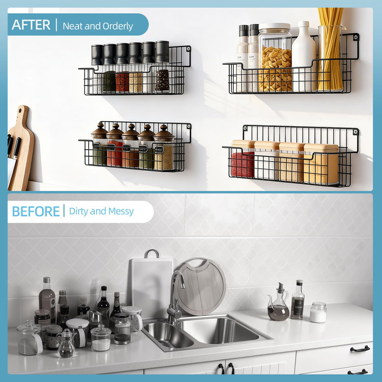 Spice Rack Wall Mount (4 Count)