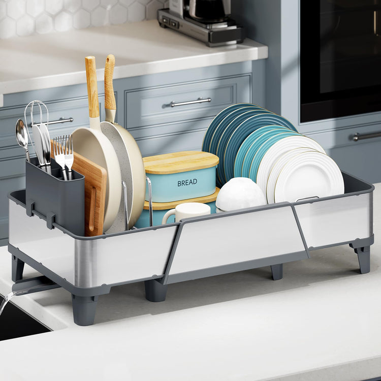 Expandable Dish Drying Rack for Kitchen Counter