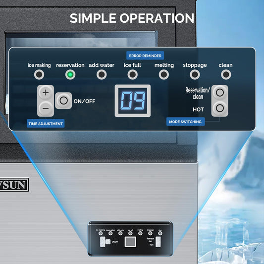 Stainless Steel Commercial Ice Maker Machine