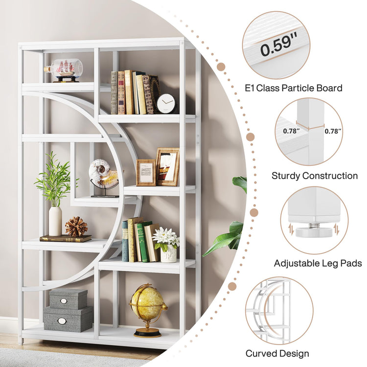 Bookshelf Industrial Etagere Bookcase (2 Count)