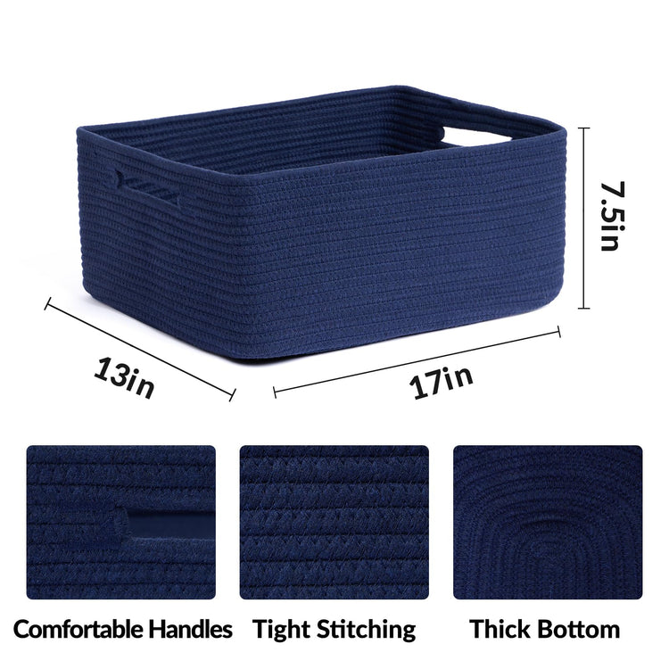 Large Storage Baskets for Shelves (3 Count)