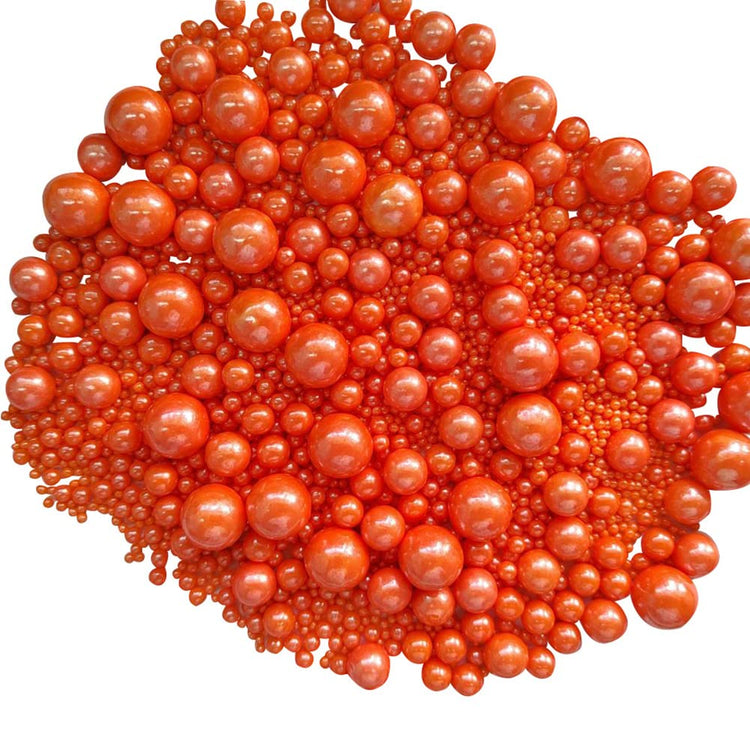 Edible Orange Sugar Pearls Candy Sprinkles 120G (4.23 Ounce)