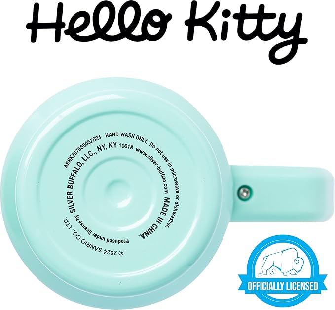 Silver Buffalo Sanrio Hello Kitty Kawaii Strawberry, Pineapple, and Rainbows Stainless Steel Tumbler with Handle and Straw, Fits in Standard Cup Holder, 40 Ounces (Pack of 12)