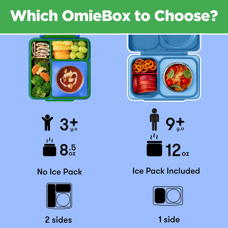 OmieBox Kids Insulated Leakproof Bento Lunch Box with Food Jar