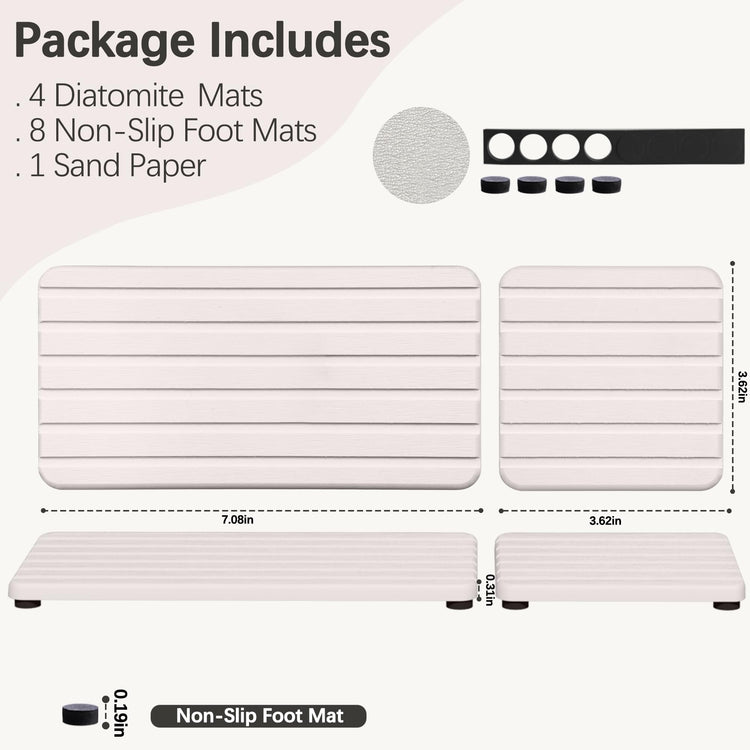 Set of 4 Bathroom Vanity Tray (4 Count)