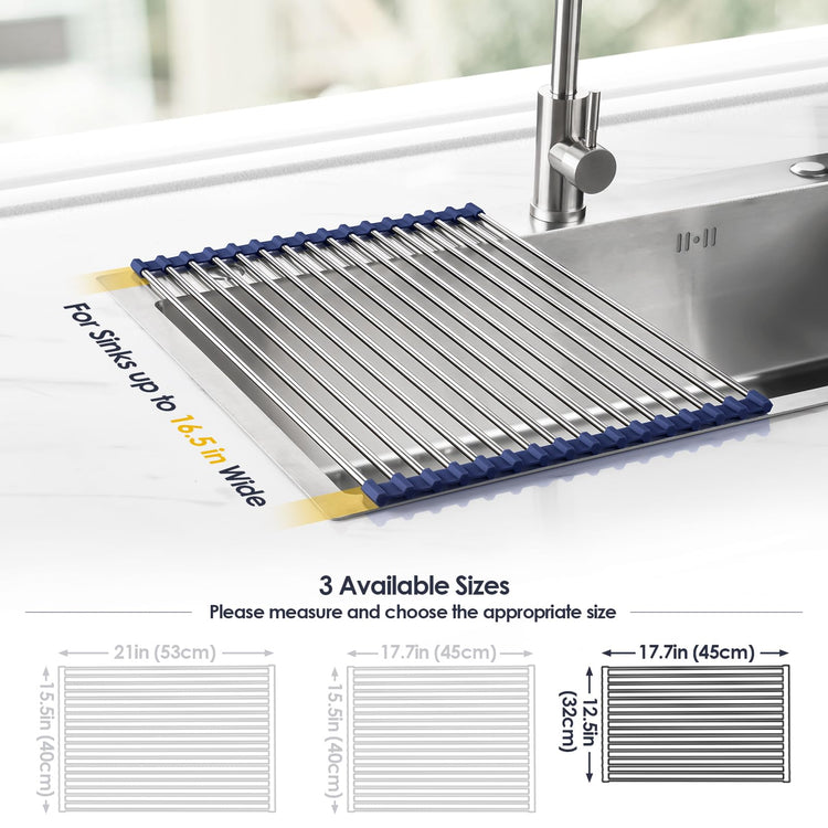 Roll Up Dish Drying Rack Over Sink