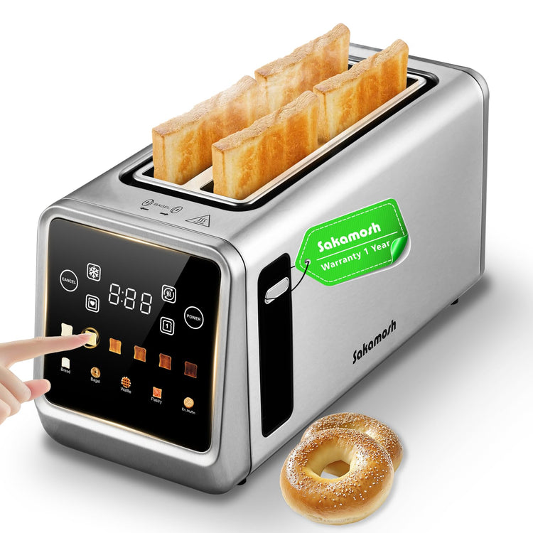 4 Slice Long Slot Touch Screen Toaster