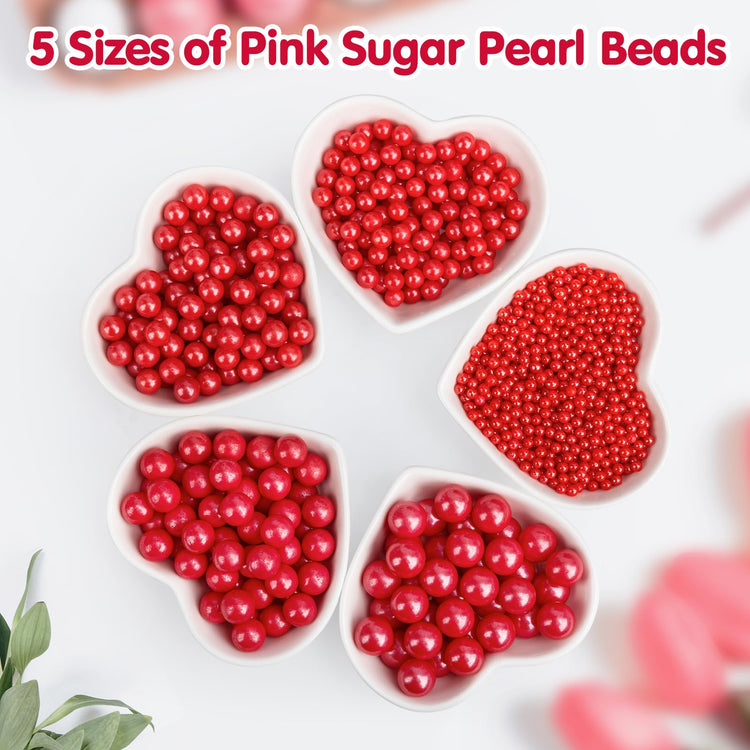 Edible Red Pearl Sprinkles (4.5 Ounce)