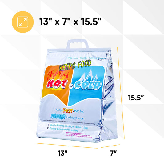 Hot and Cold Insulated Bags for Food Delivery