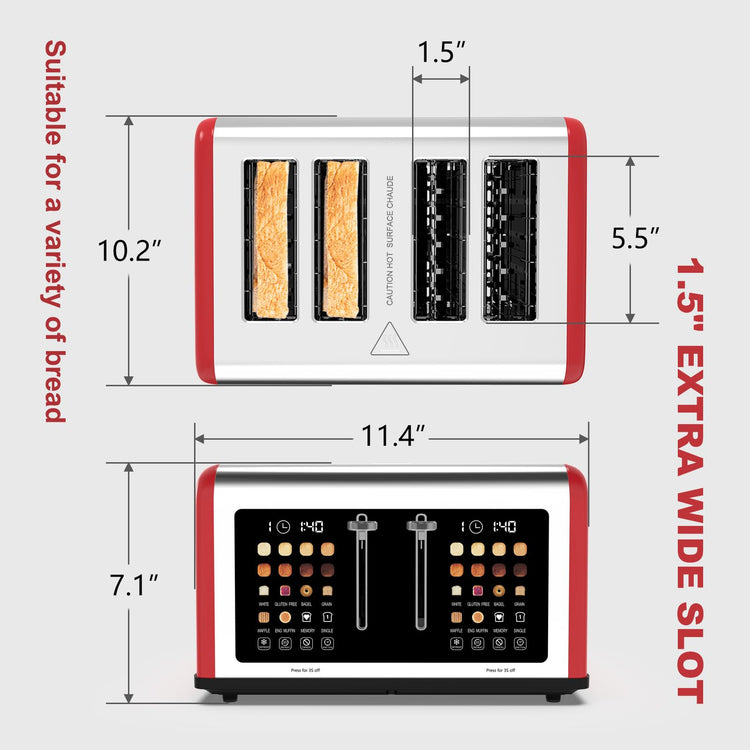 4 Slice Toaster Touch Screen (4 Count)