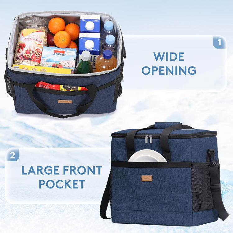 Cooler Bag 50 Cans Collapsible and Insulated Large Lunch Bag Leakproof Soft Cooler Portable for Camping