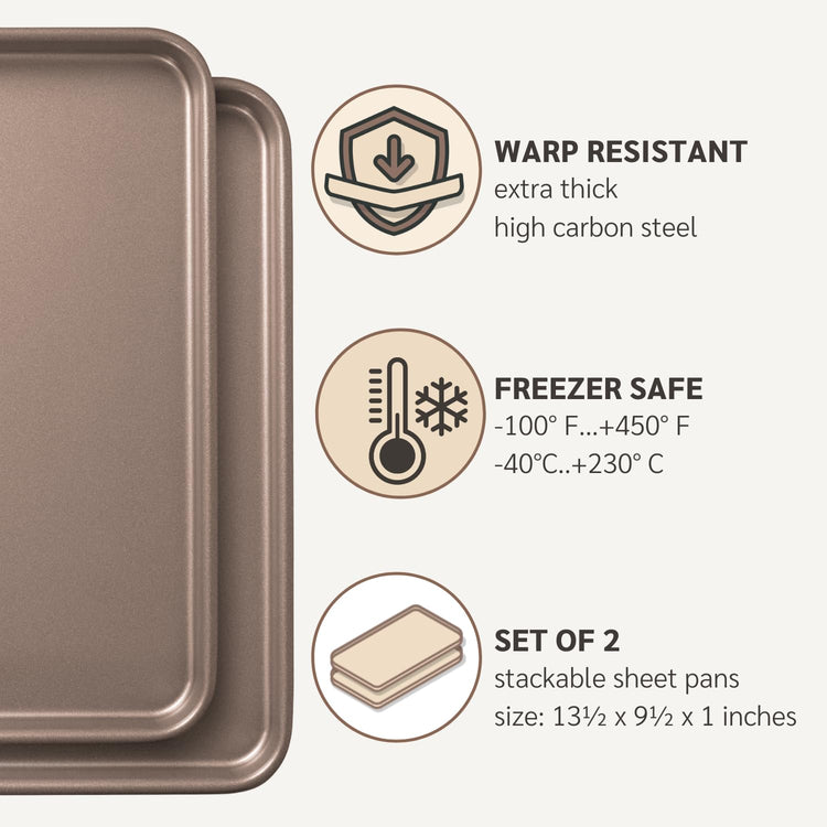 9 x 13 inch Nonstick Quarter Sheet Pan 2 (2 Count)