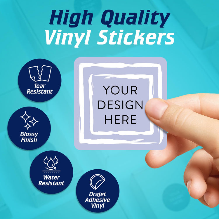 Custom Vinyl Stickers Your Image (100 Count)