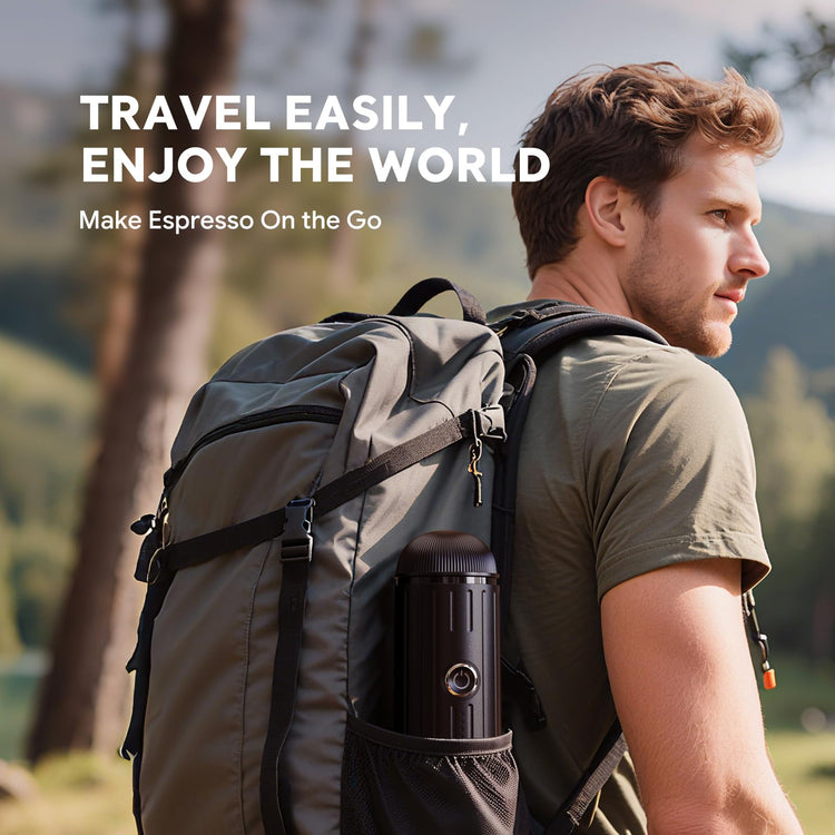 Portable Electric Espresso Coffee Maker for Ground Coffee & NS Capsule Fast Self