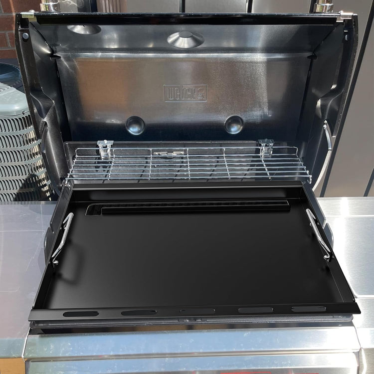 6788 Full Size Griddle Insert Replacement Part for Weber Genesis II E320 E310 EP310 EP330 E325 Gas Grill, Flat Top Grill Griddle with Handles for Genesis II 300 Series GS4, Replace for 66095 66802 - Nestoria