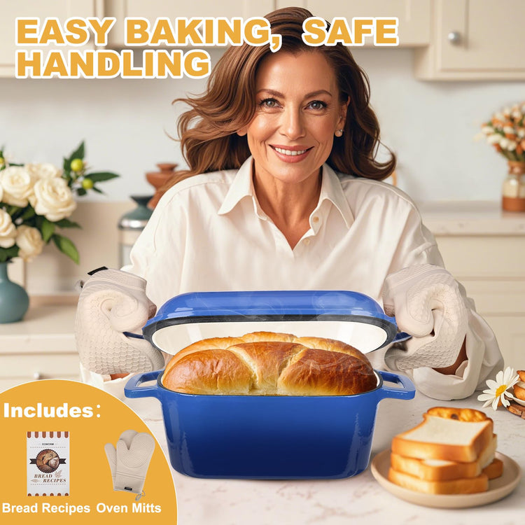 Enameled Dutch Oven for Sourdough Bread Baking