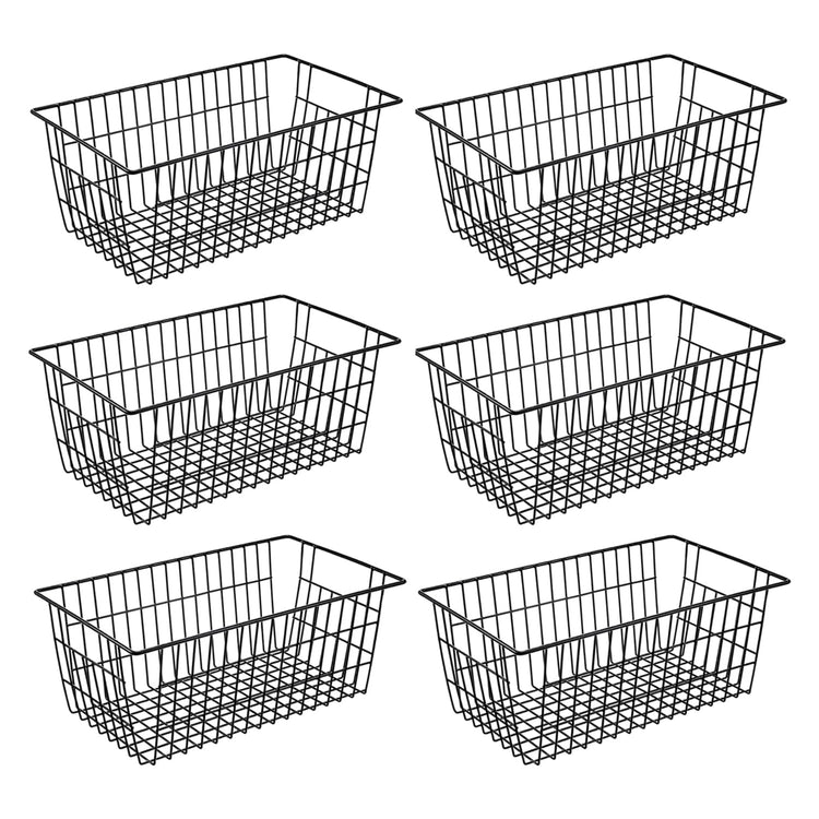 Wire Storage Baskets (6 Count)