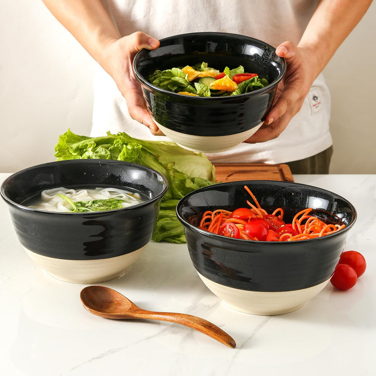 Large Ceramic Soup Bowls Set of 4 (4 Count)