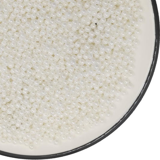 Edible White Pearl Sugar Sprinkles 3.9 oz (3.9 Ounce)