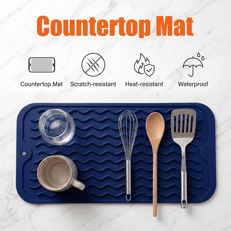 Silicone Dish Drying Mat for Multiple Usage