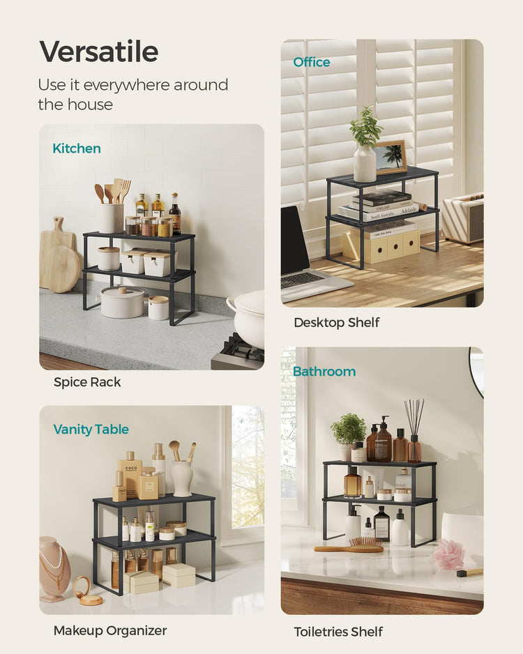 Cabinet Organizer Shelf (4 Count)