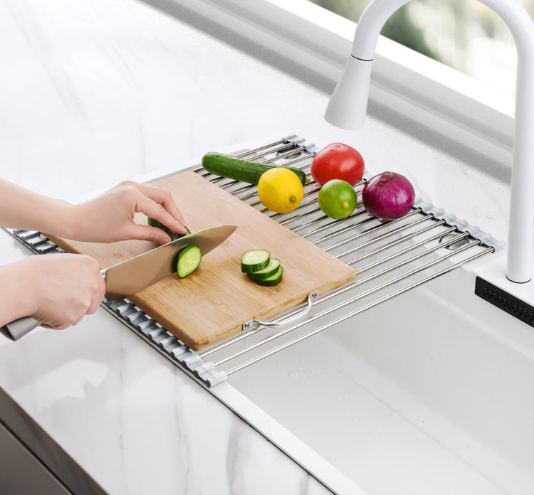 Roll Up Dish Drying Rack Over Sink