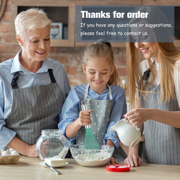 Teal Silicone Whisk Set of 3