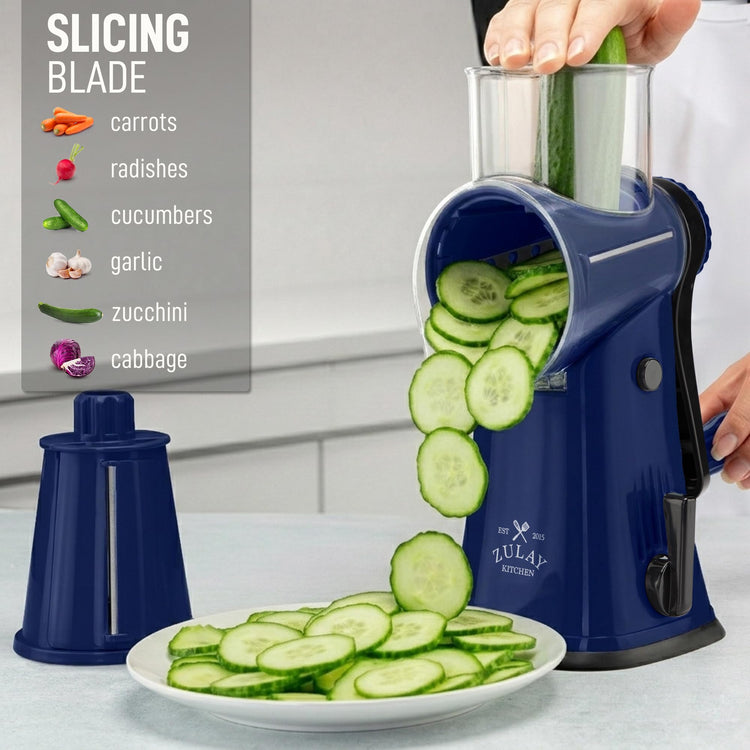 Rotary Cheese Grater 5 Blade Cheese Shredder