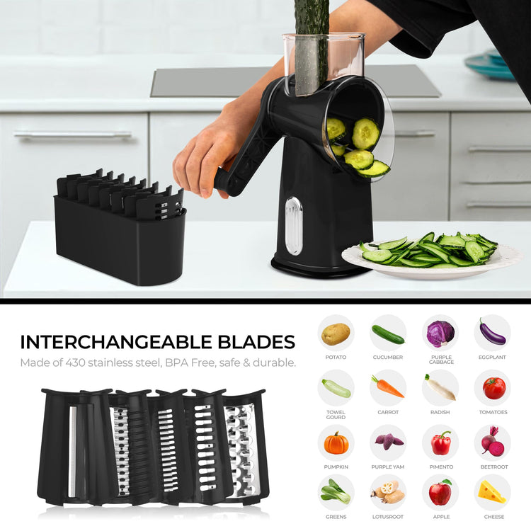Rotary Cheese Grater 5 Blades