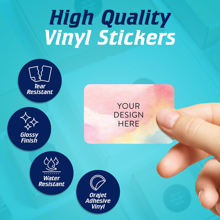 Custom Vinyl Stickers Your Image (100 Count)