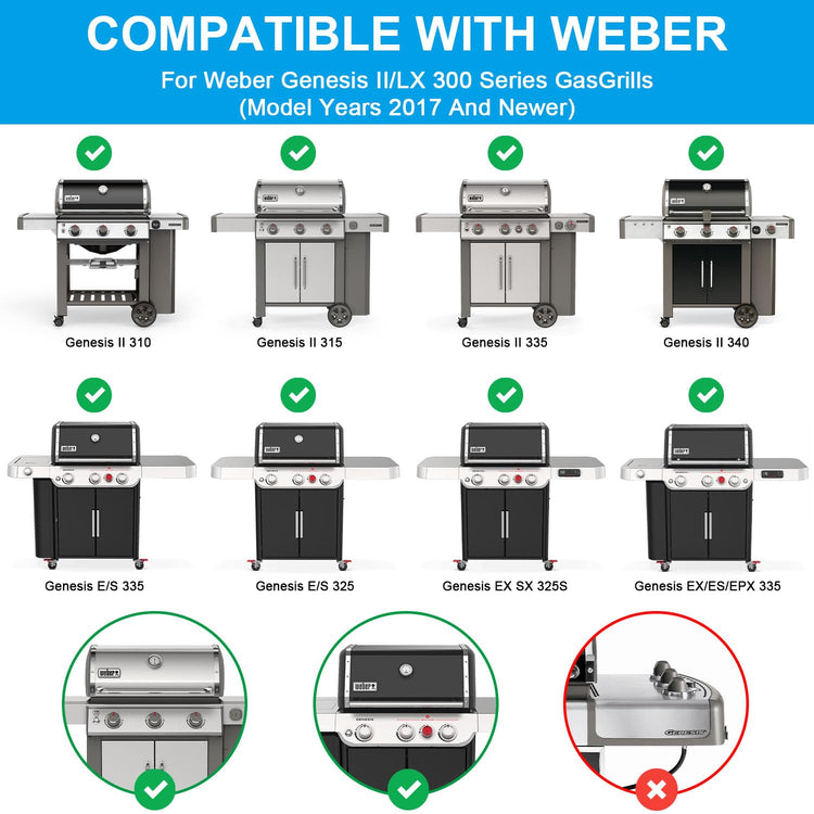 Full Size Griddle for Weber Genesis II Genesis II LX 300 Series