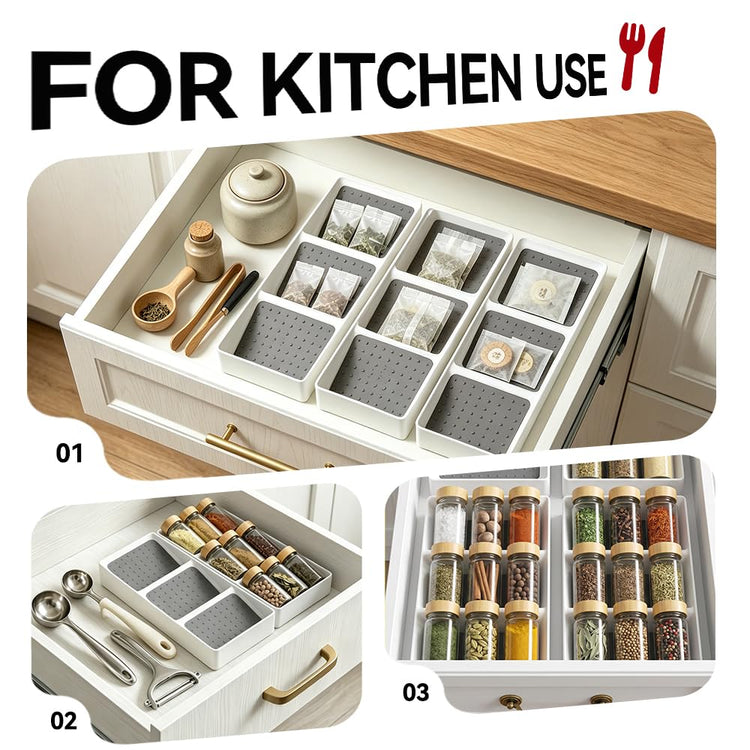 Small spice drawer organizer insert