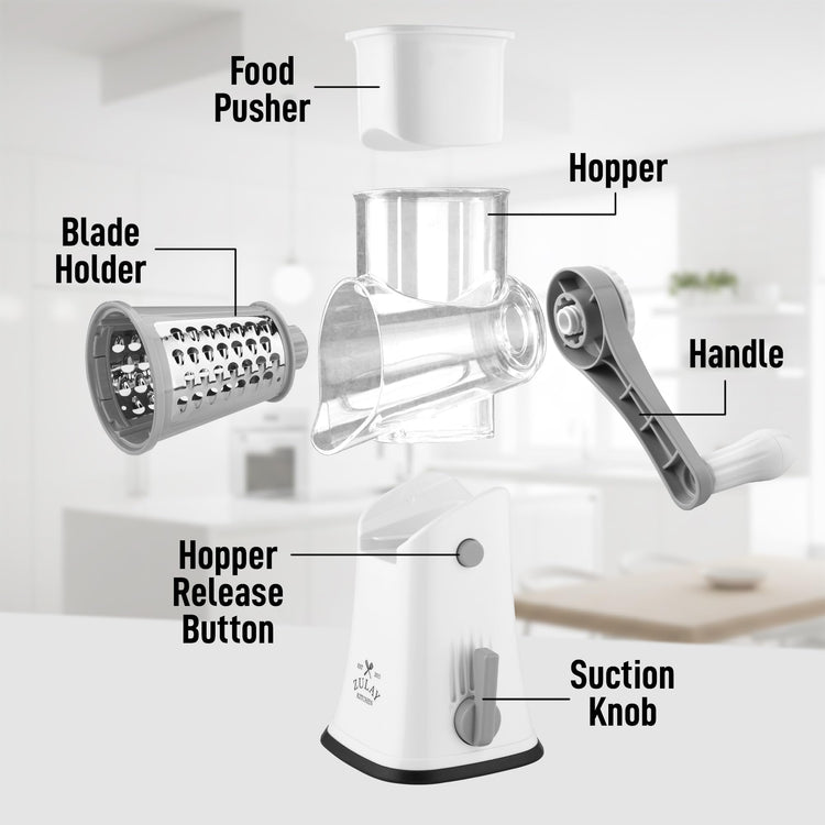 Rotary Cheese Grater 5 Blade Cheese Shredder